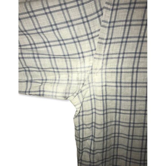 Billy Reid Mens Blue/Gray Plaid Check Button Front Shirt Italy Sz Large Standard - Picture 5 of 7
